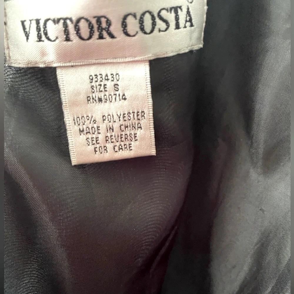 VINTAGE 90’s VICTOR COSTA Black Organza‎ Tulle Bow Detail A-Line Maxi Skirt SZ S